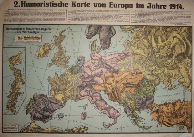 卡尔。莱曼 - 杜蒙绘制的两幅地图之一，它们都在1914年在德累斯顿出版