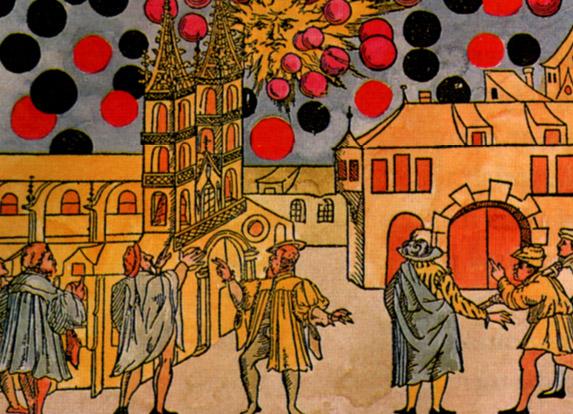 1561年纽伦堡的UFO空中大战目击事件
